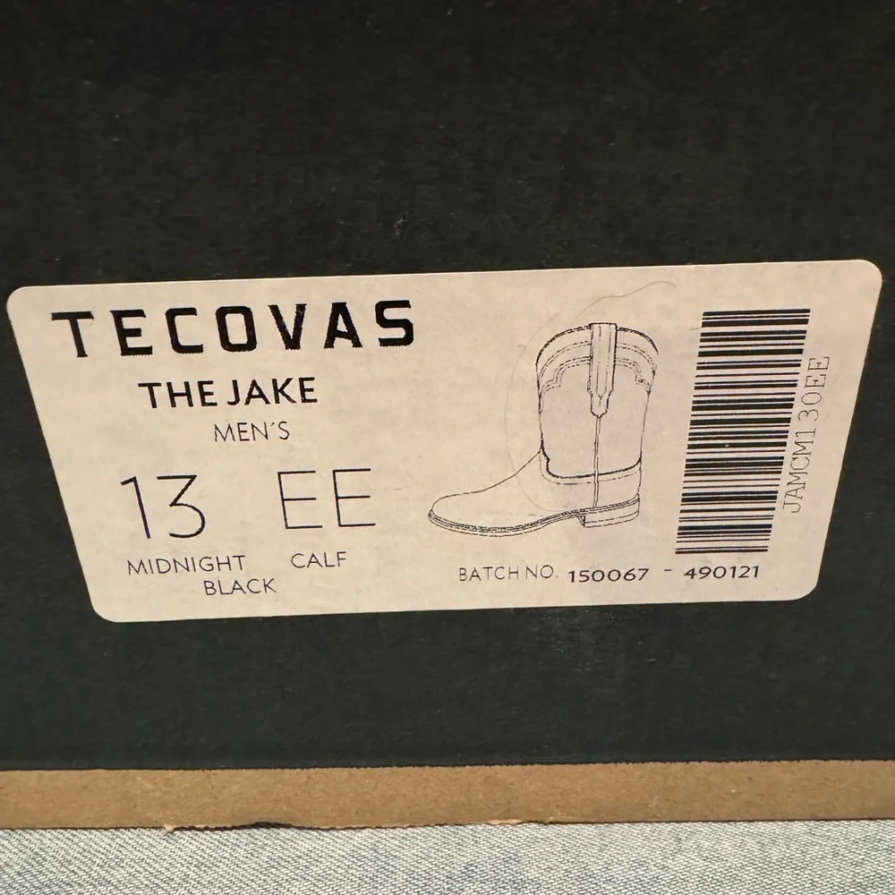 Tecovas Black Leather Men's Boots